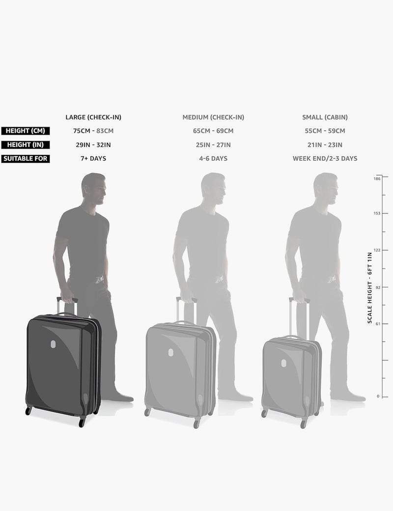 DELSEY PARIS Caracas 82 Cm Large 4-Double Wheeled Softcase Expandable Check-In Luggage Trolley - Black - Image 4